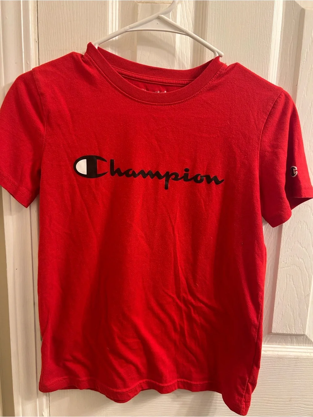 Champion Red Logo Short Sleeve Tee